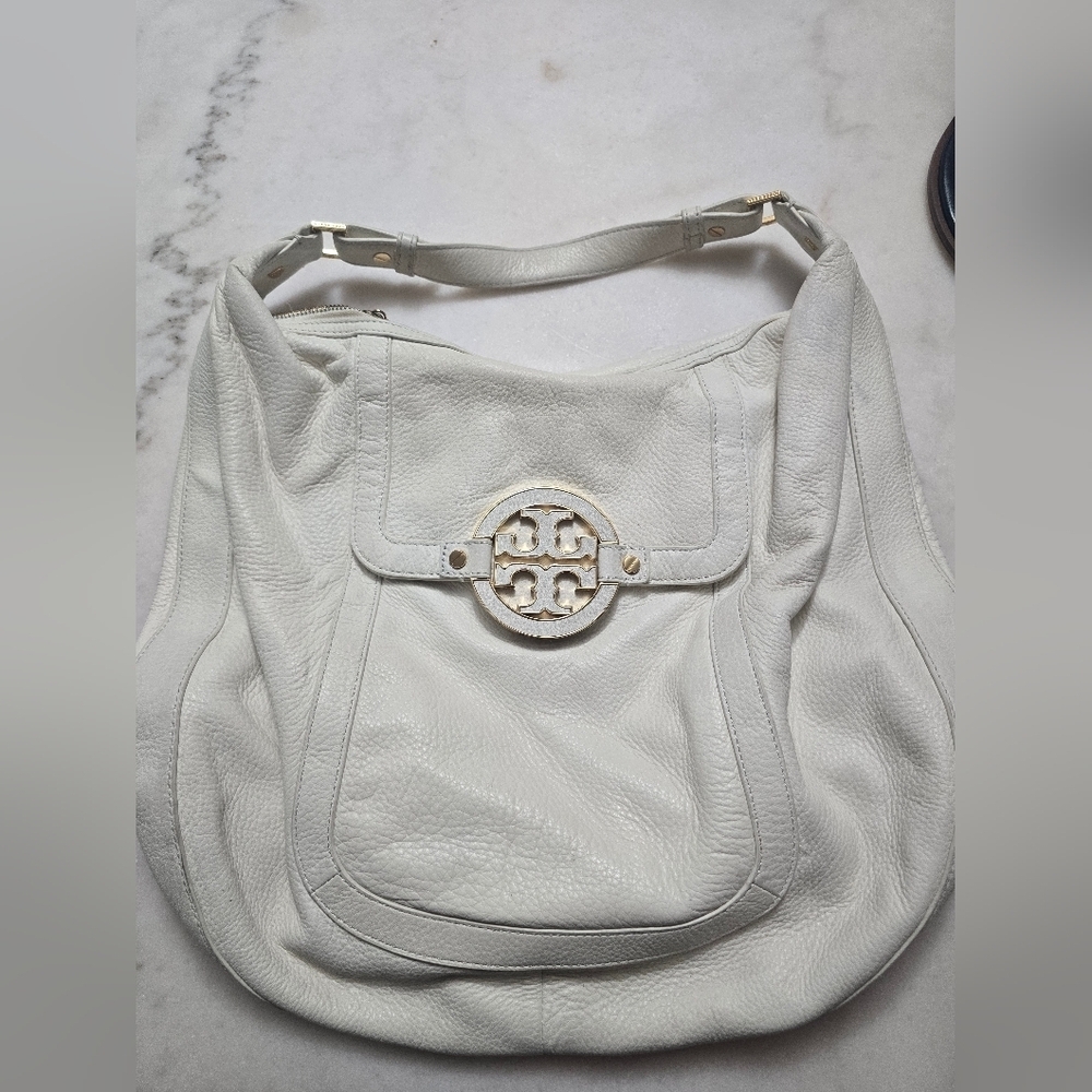 Tory Burch White Leather Shoulder Bag
